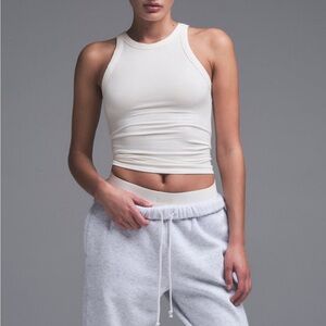 SKIMS cotton jersey high neck tank in Stone